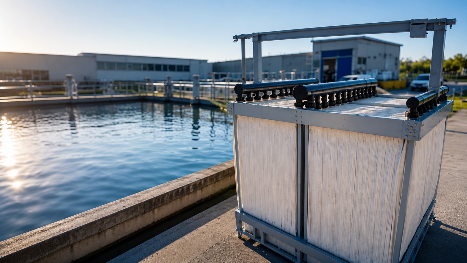 HA1824 membrane cassettes installed at Karcag Municipal Wastewater Treatment Plant